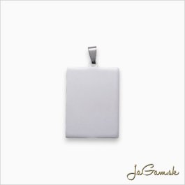 Prívesok obdlžník na gravírovanie 42x28mm Nerezová oceľ 1ks (CH1870)